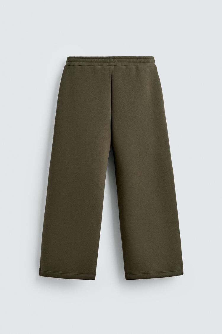 Zara WIDE-LEG NEOPRENE-EFFECT TROUSERS WITH STUDS - thumbnail 2 of 2