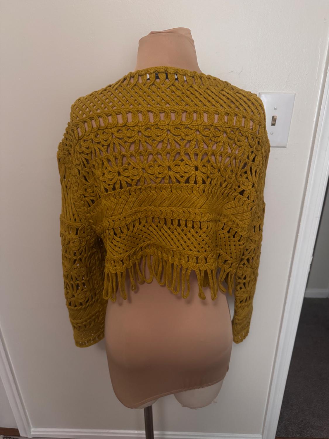 FRINGED MACRAMÉ SHORT JACKET - Image 2