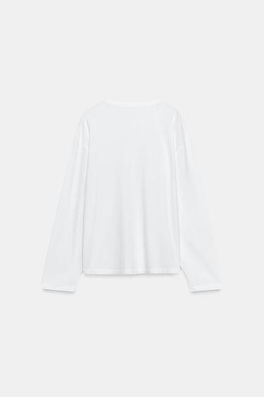 HAUT À COL TUNISIEN AVEC LIN - Blanc de Zara - Image 9