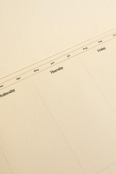 WEEKLY PLANNER WITH GOLDEN RIMS - Green by Zara - Image 3