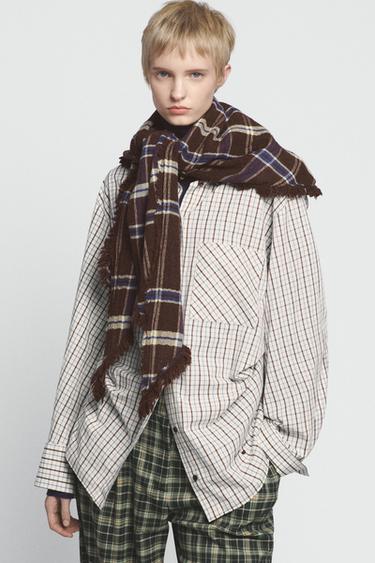 CAMISA OVERSIZE DE CUADROS - Multicolor de Zara