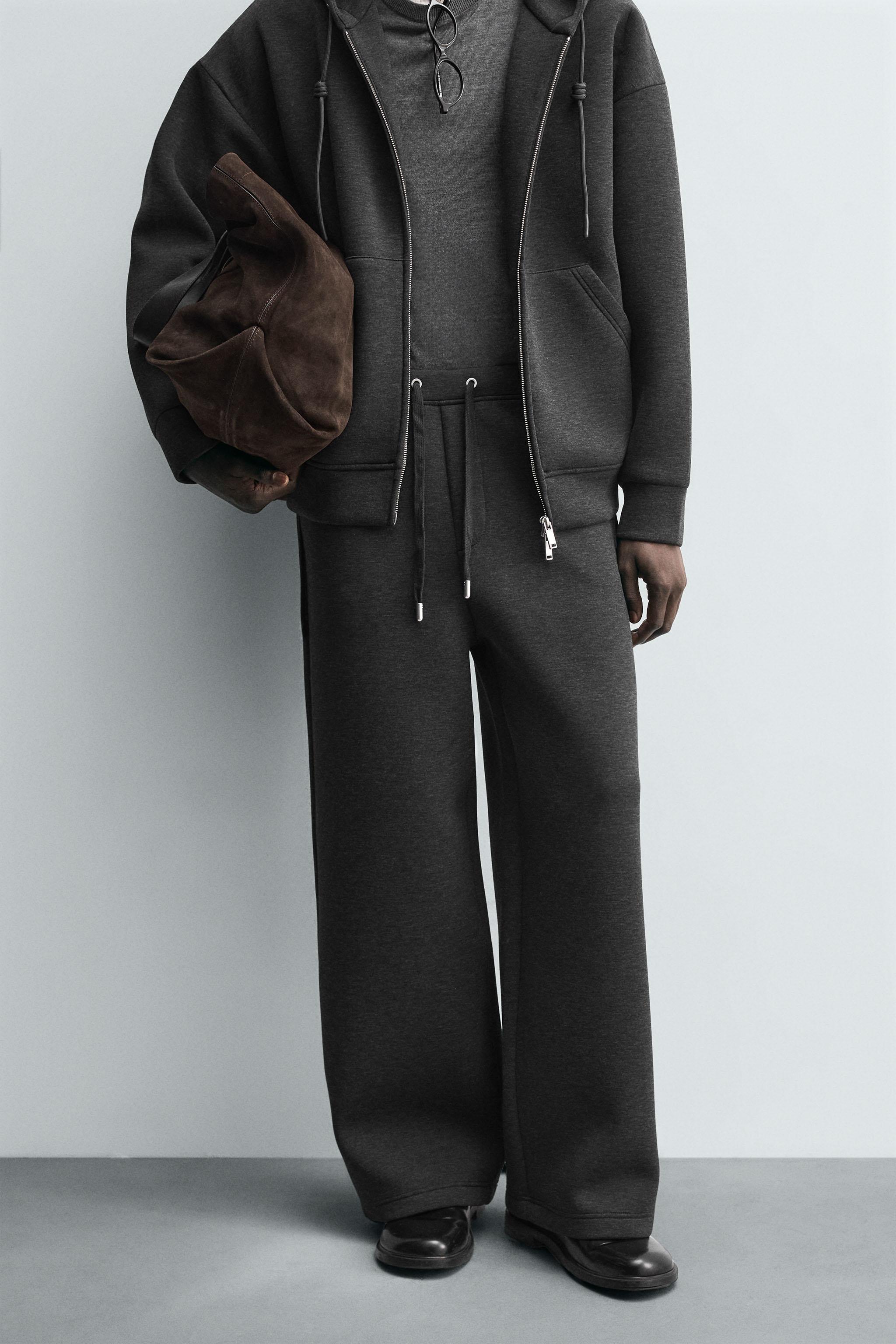 PANTALON EFFET NÉOPRÈNE COUPE LARGE