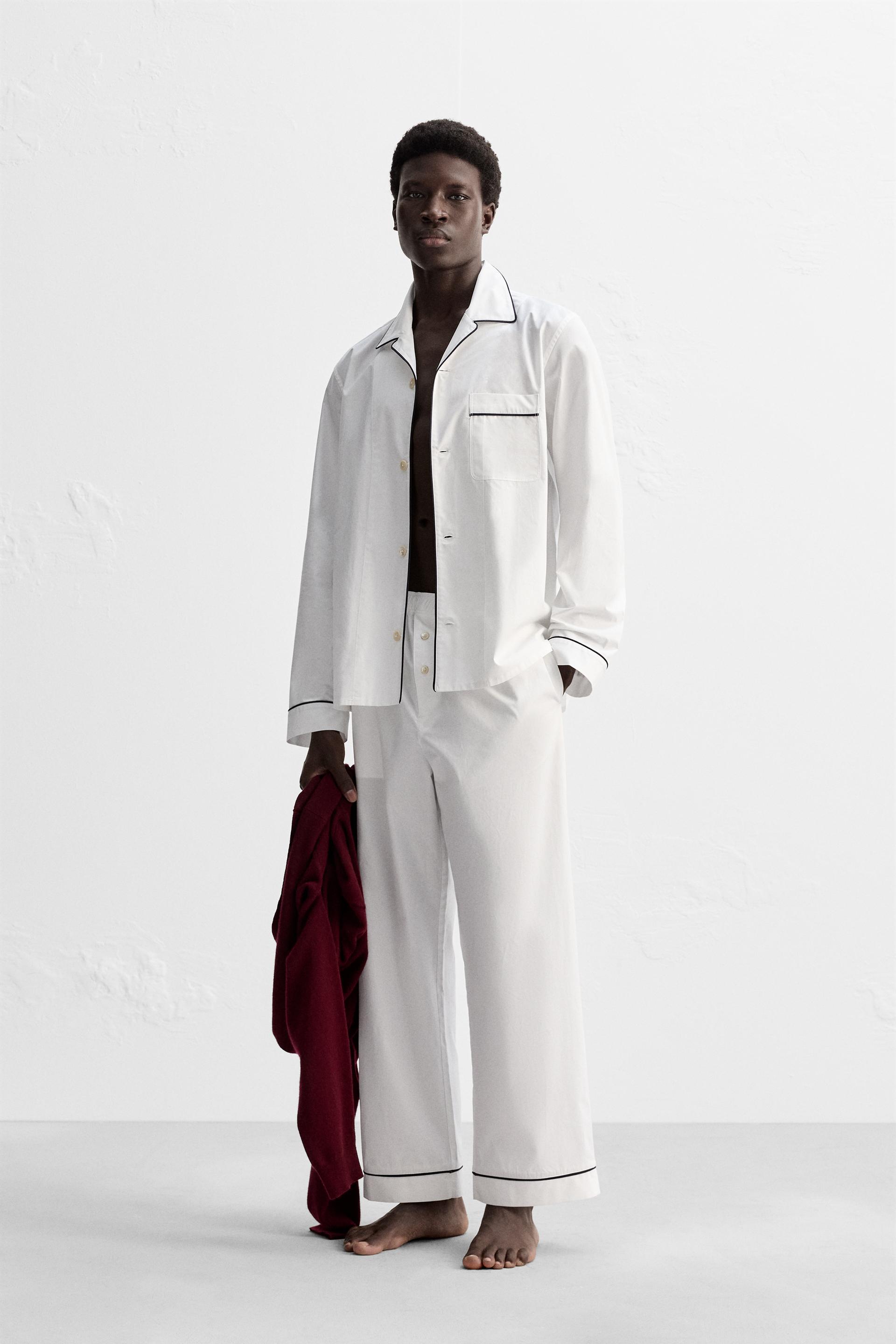 Pantalon blanco hombre fashion zara