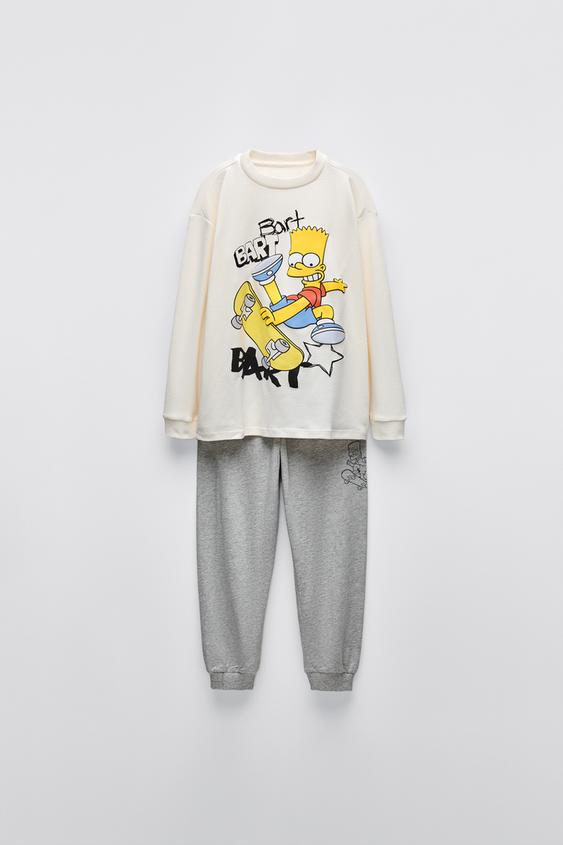 AGES 6-14 YEARS/ BART THE SIMPSONS ™ MATT GROENING PYJAMAS - Ecru ...