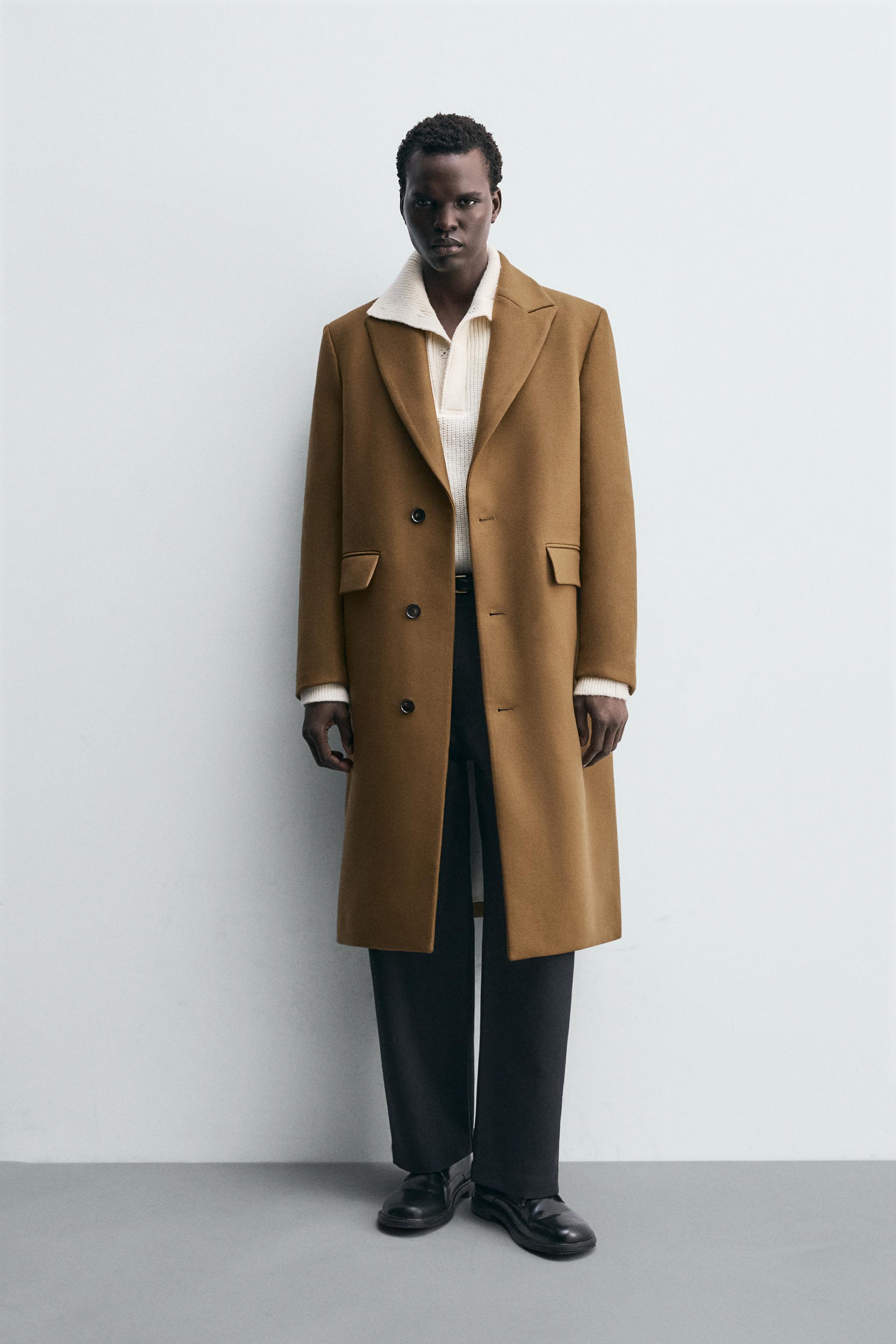 WOOL BLEND TEXTURED COAT