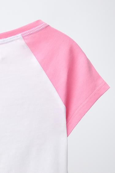 RAGLAN SLEEVE T-SHIRT - Pink / White by Zara - Image 3