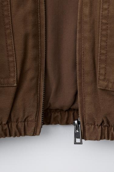 CONTRAST COLLAR JACKET - Brown by Zara - Image 7