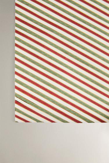 PAPIER CADEAU RAYURES BRILLANTES NOËL - Multicolore de Zara - Image 3