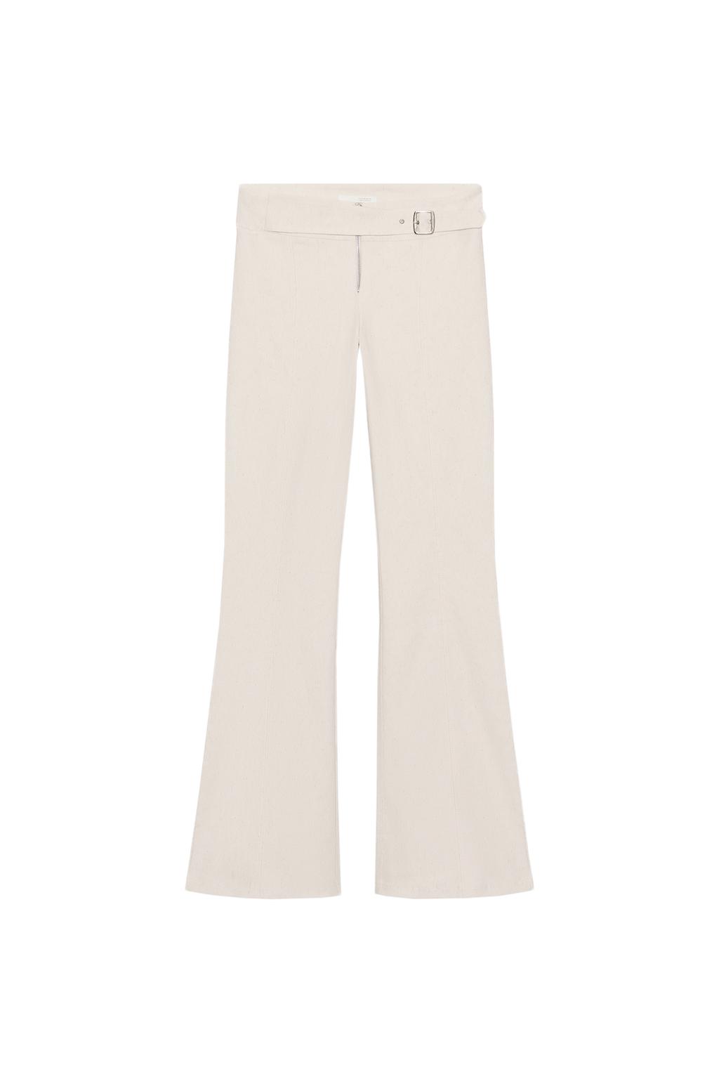 ELASTIC TWILL PANTS WITH BELT LOOP DETAIL - image 3