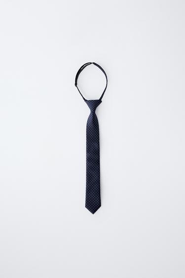 CORBATA ESTAMPADO TOPOS - Azul de Zara