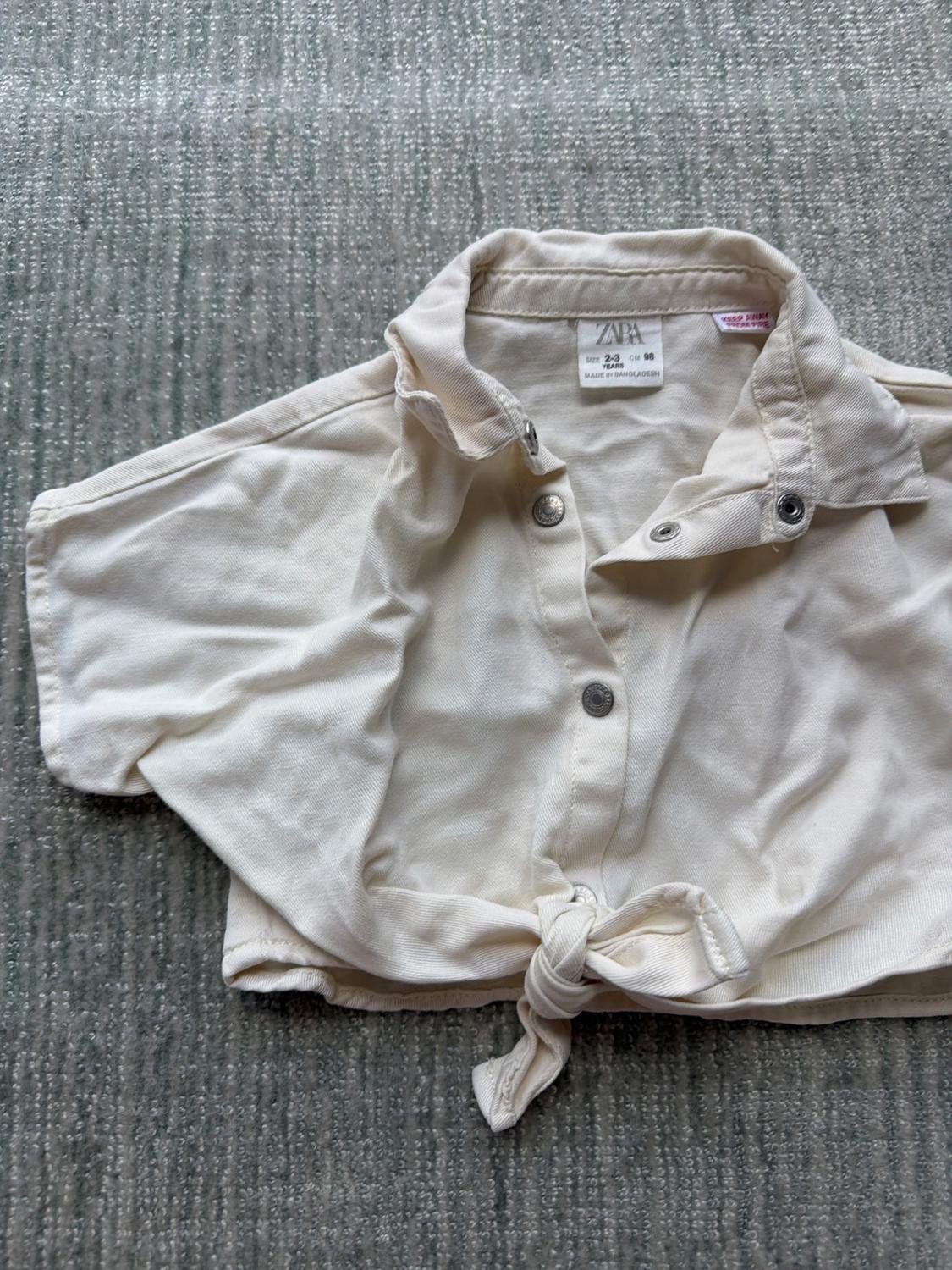 ECRU TIE BLOUSE - Image 2