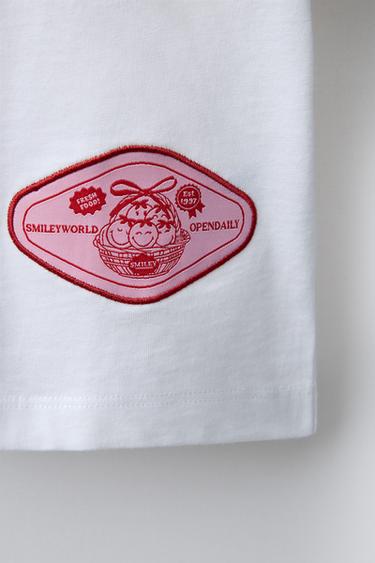 SMILEYWORLD ® PRINT AND PATCH T-SHIRT - White by Zara - Image 3