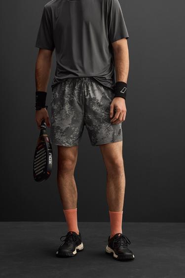SHORTS ENTRENAMIENTO ESTAMPADO - Gris antracita de Zara