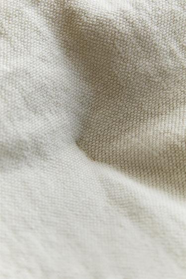 WASHED LINEN TOPPER - Oyster-white by Zara