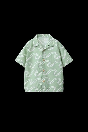 Zara WAVES SHIRT - Green - Image 0