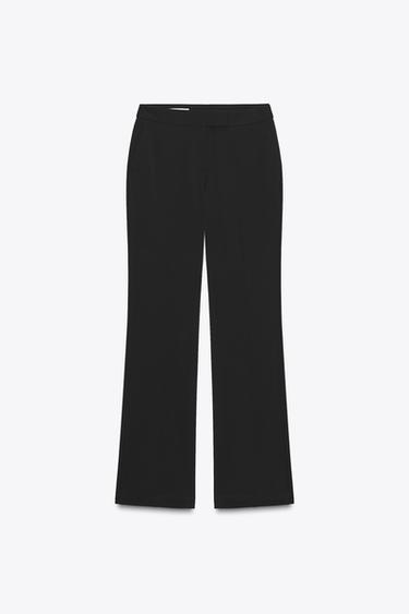 LOW-RISE FLARE TROUSERS - Black by Zara