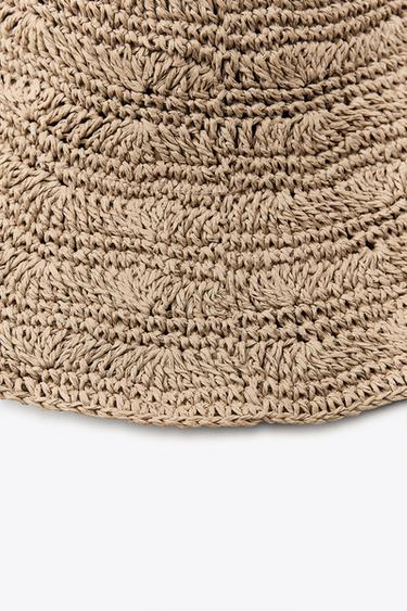CHAPEAU BOB TRESSÉ - Marron clair de Zara - Image 4