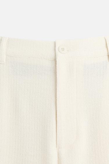 TEXTURED CHINO TROUSERS - Ecru by Zara - Image 7