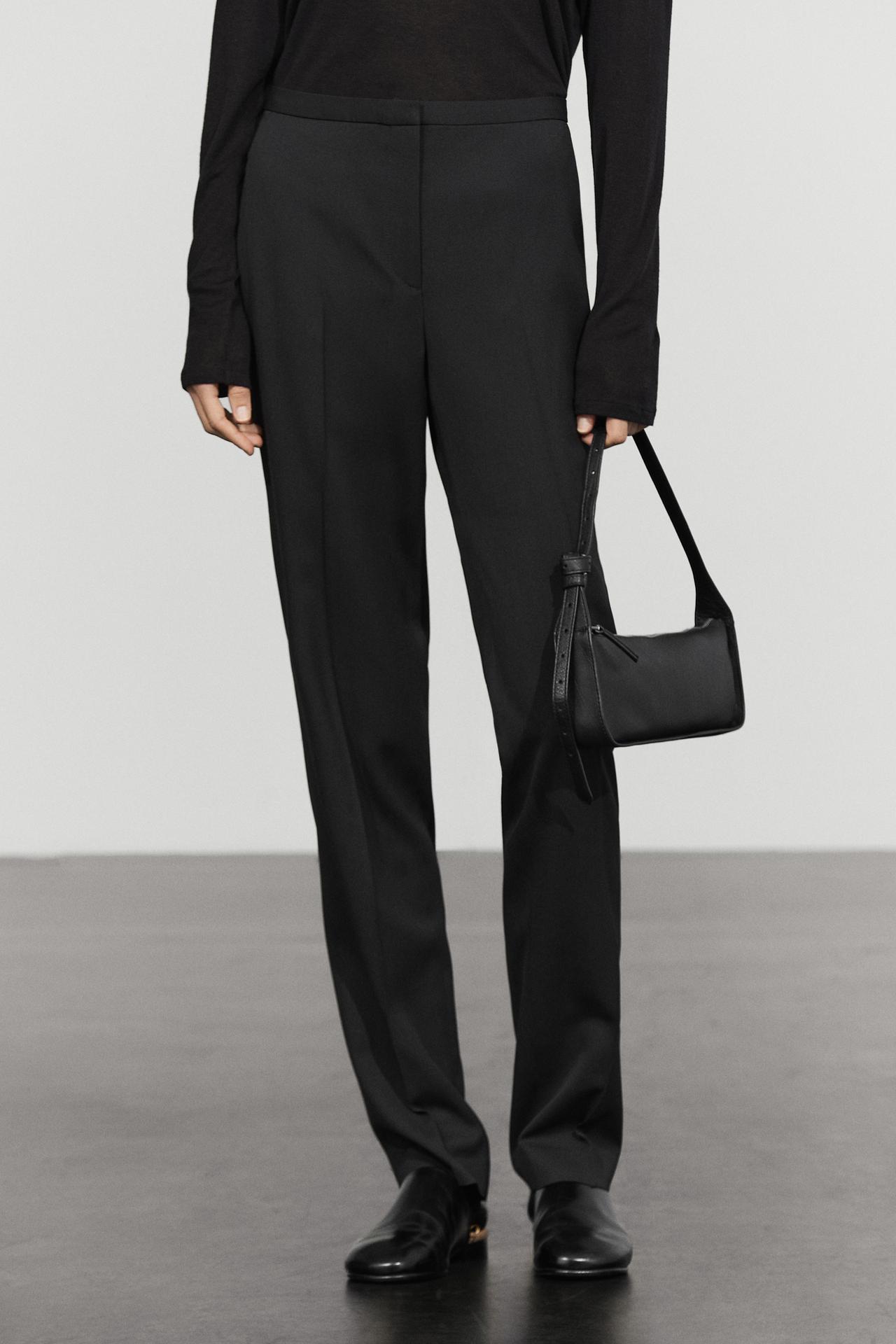 100% wool pants — Black