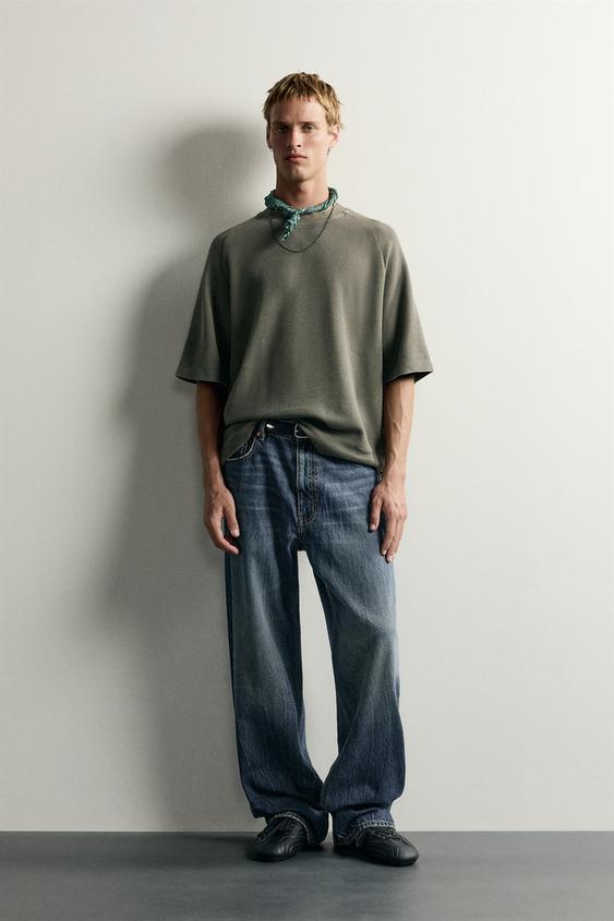 CAMISETA RANGLÁN RELAXED FIT - Gris antracita de Zara - Imagen 0