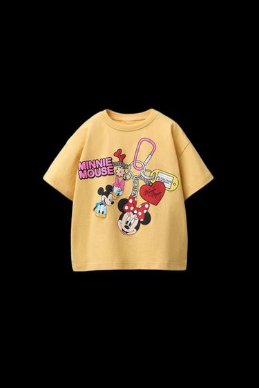 Zara MINNIE MOUSE AND FRIENDS © DISNEY KEYCHAIN T-SHIRT - Yellow - Image 0