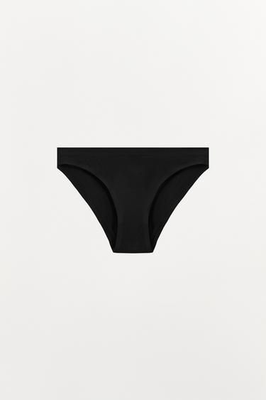 CULOTTE SANS COUTURES - Noir de Zara