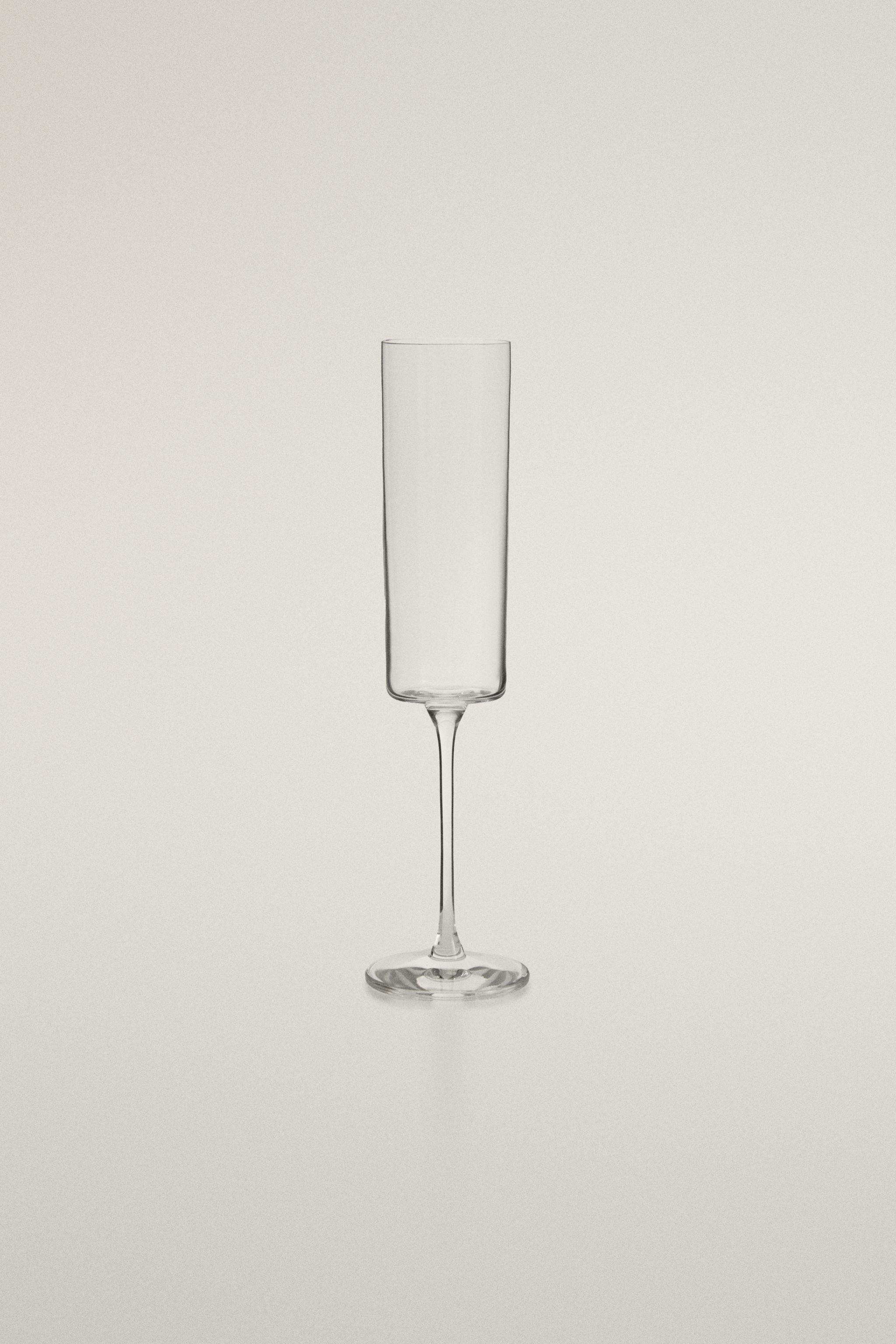 STRAIGHT CRYSTALLINE FLUTE GLASS — Transparent