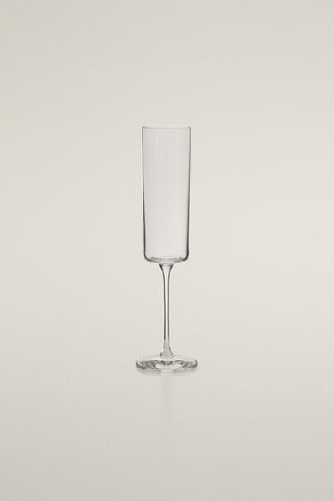STRAIGHT CRYSTALLINE FLUTE GLASS - Transparent by Zara