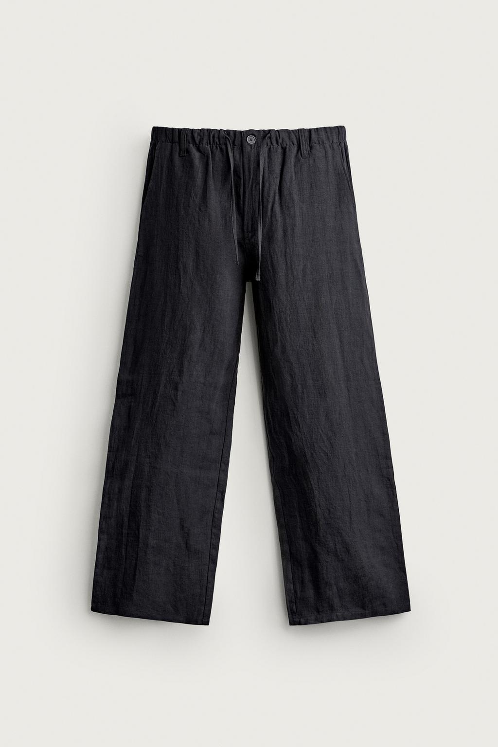 100% LINEN RELAXED FIT TROUSERS