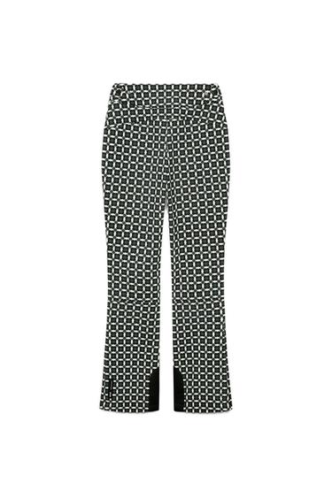 Zara FLARE WATER RESISTANT WINDPROOF RECCO® TECHNOLOGY SKI COLLECTION PANTS - Green / Ecru