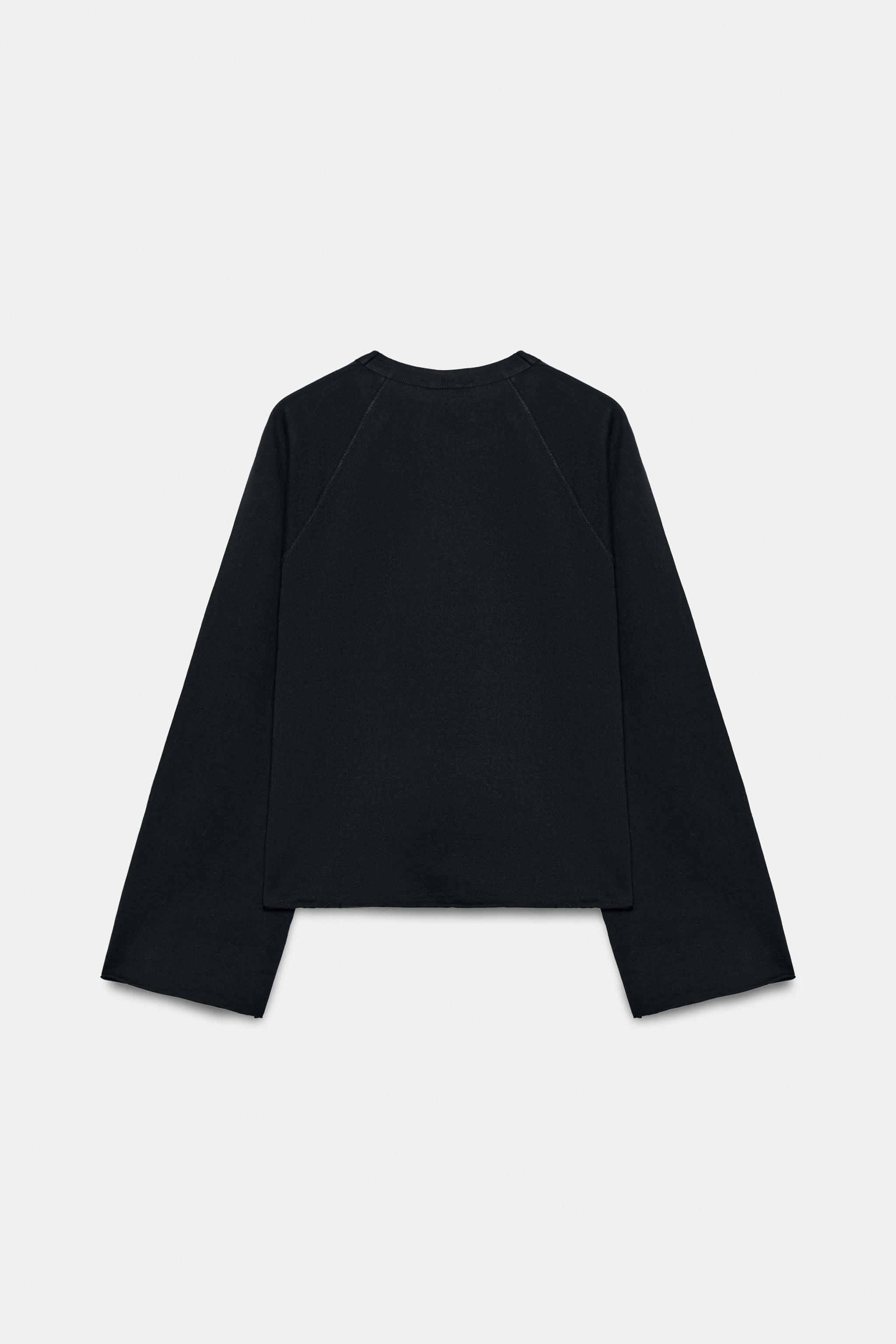 Zara REGLAN UZUN KOLLU T-SHIRT görsel 6