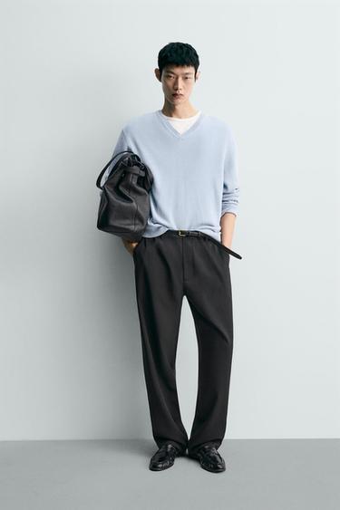 Zara 休閒版飄逸長褲 - 黑色