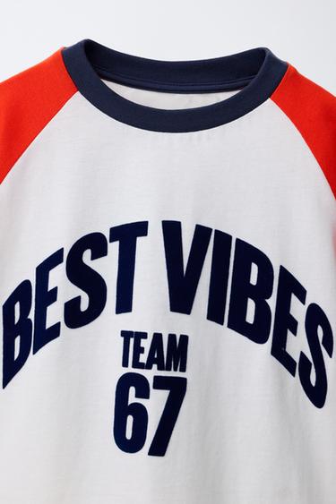 T-SHIRT IMPRIMÉ TEAM SIX SEVEN - Blanc cassé de Zara - Image 2