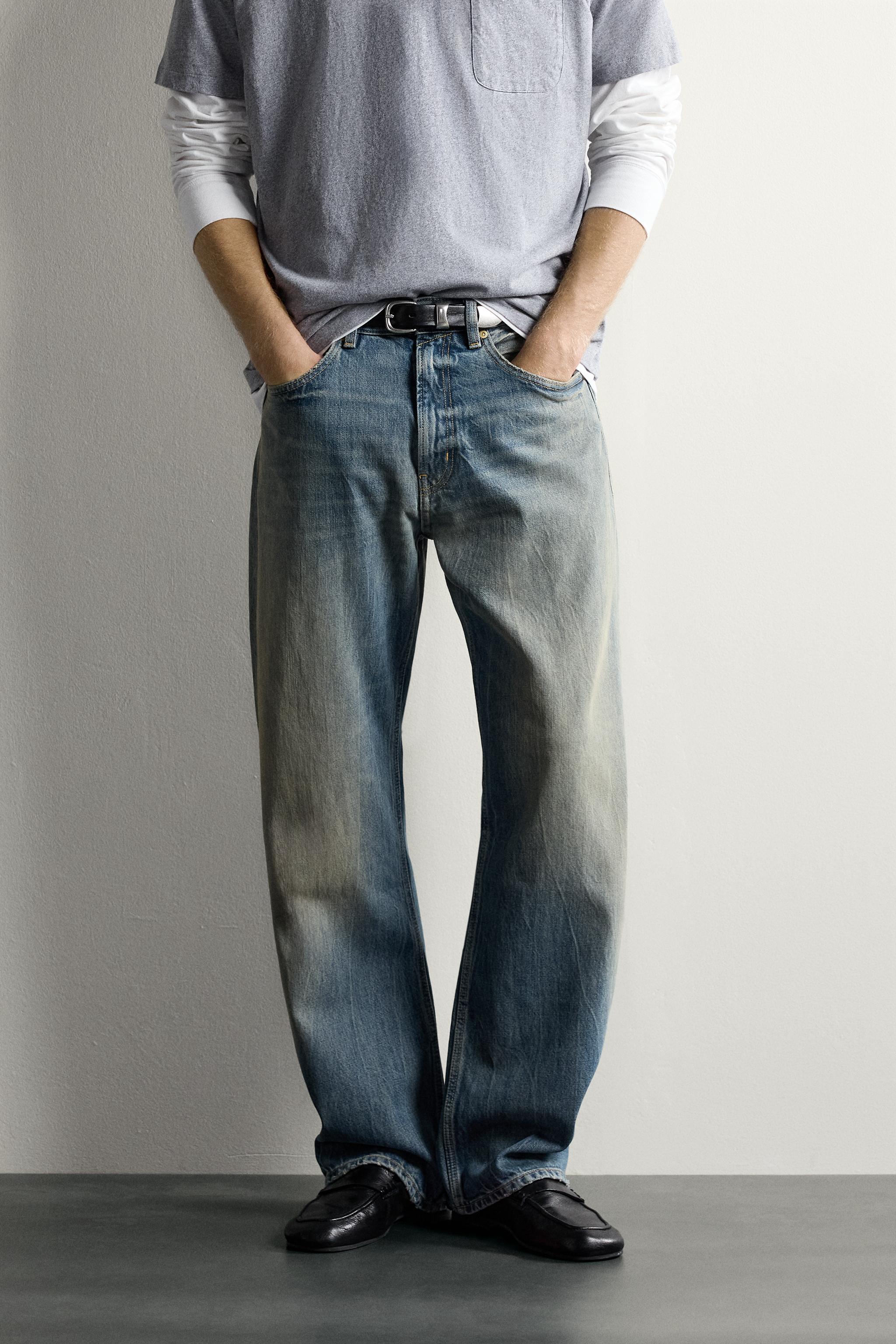 LOOSE FIT JEANS — Blue / Green