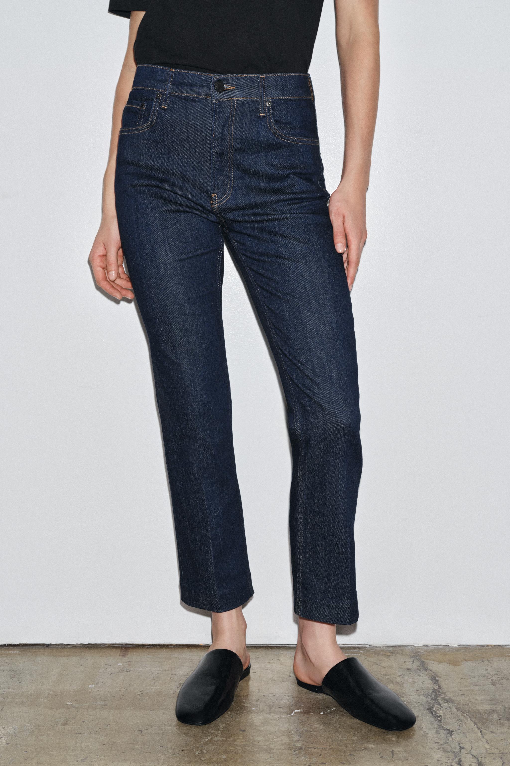 ZW COLLECTION MID-RISE BOOTCUT JEANS - Blue | ZARA United States