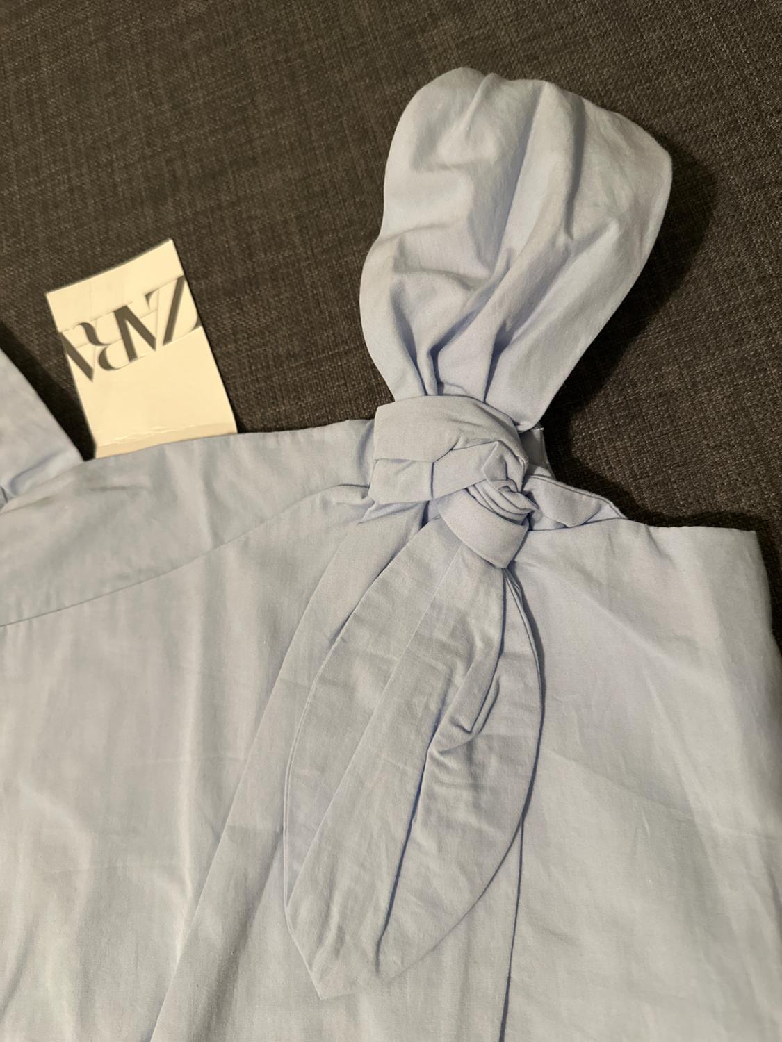 KNOTTED POPLIN TOP - Image 3