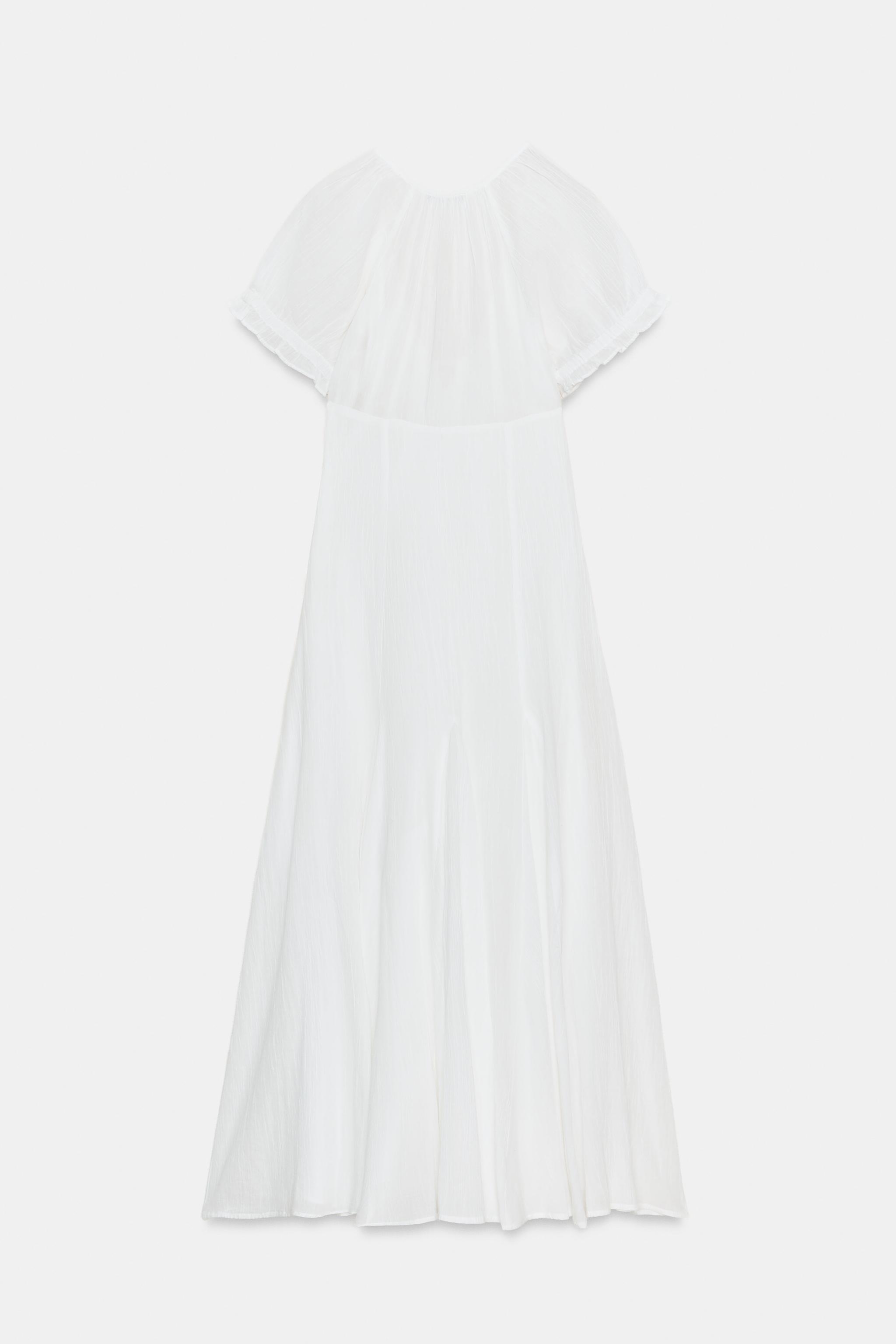 ROBE MI-LONGUE EN GAZE AVEC GODETS