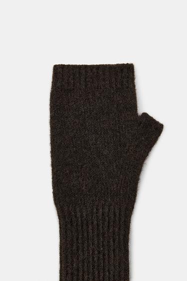 MITAINES LONGUES EN MAILLE - Marron de Zara - Image 4