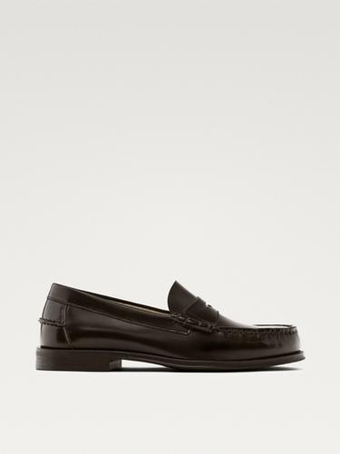 Zara Leather loafers with penny strap - Brown