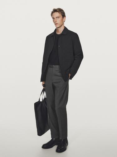 Zara Wool blend smart trousers - Gray