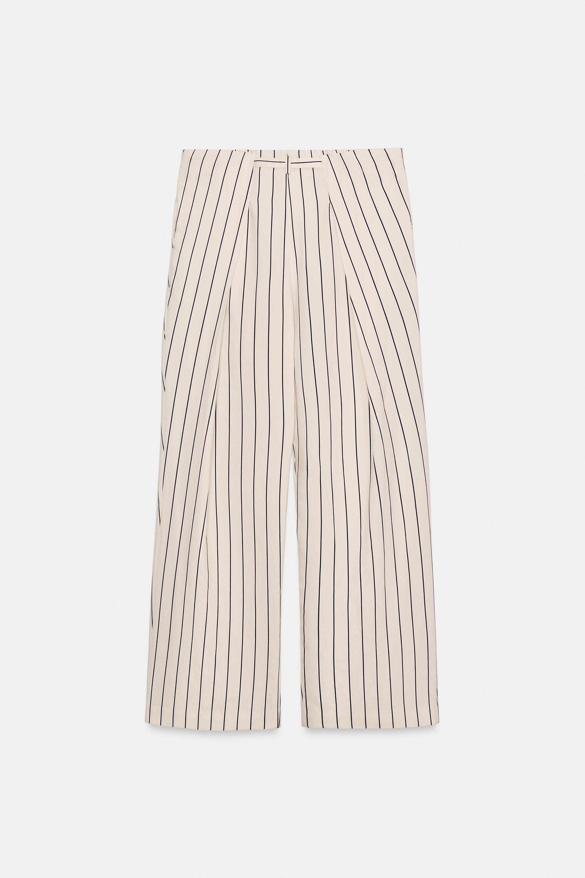 STRIPED PLEATED PANTS ZW COLLECTION