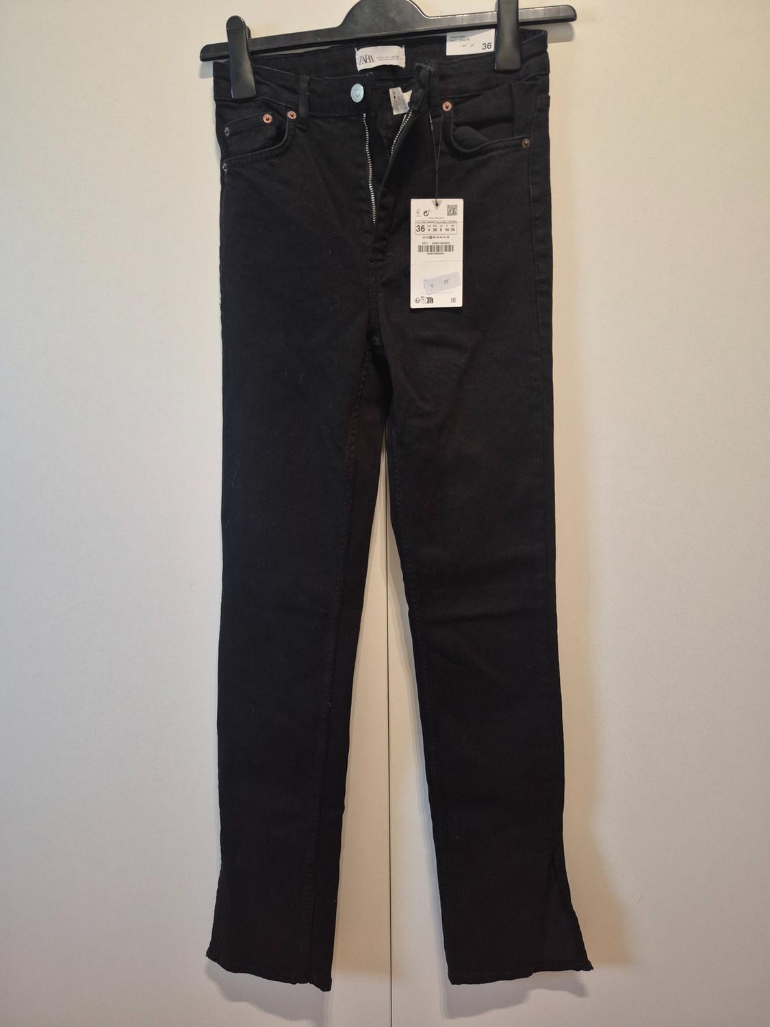 TRF HIGH-WAIST SPLIT HEM FULL LENGTH JEANS - Image 4