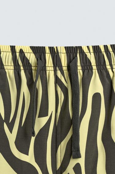 ANIMAL PRINT LONG SWIMMING TRUNKS - Zebra by Zara - Image 7