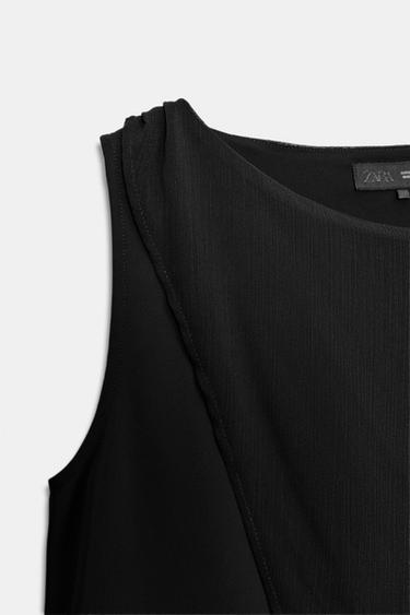 CONTRAST CAPE BLOUSE - Black by Zara - Image 8