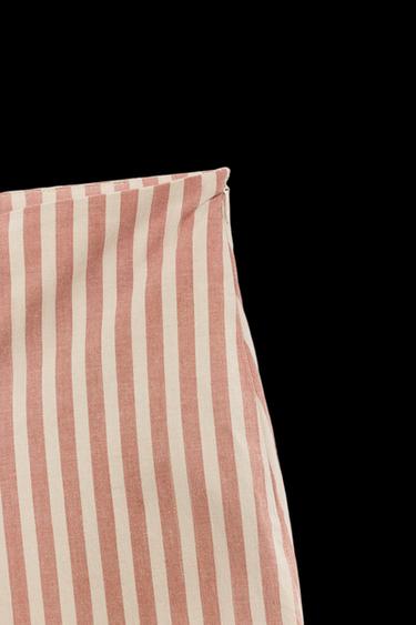 FALDA DRAPEADA RAYAS ZW COLLECTION - Multicolor de Zara