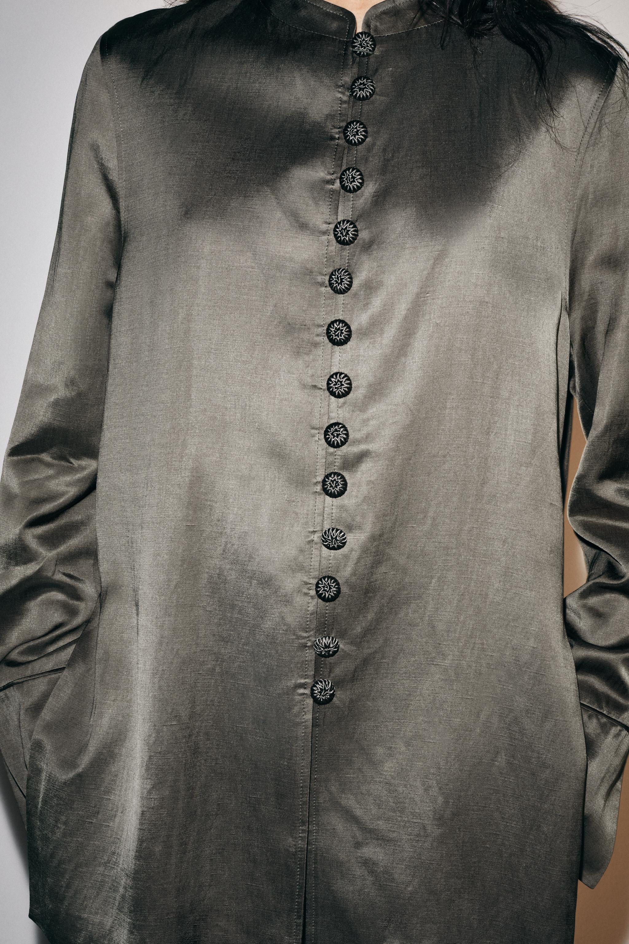 ZW COLLECTION SATIN-FINISH JACKET