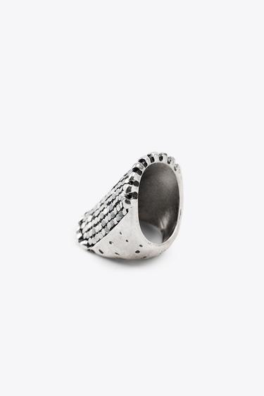 MAXI BAGUE MAILLE MÉTALLIQUE - Argent de Zara - Image 2