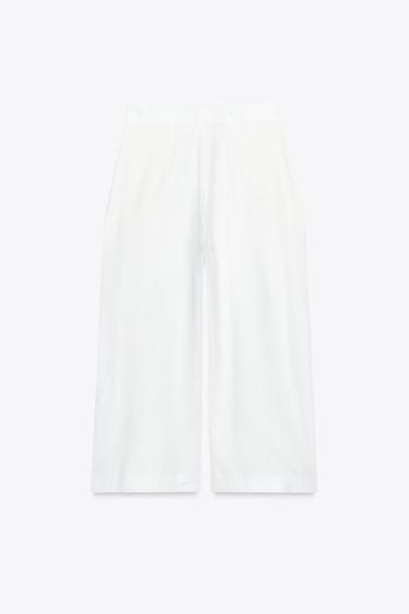 ZW COLLECTION VOLUME DART TROUSERS - White by Zara - Image 8