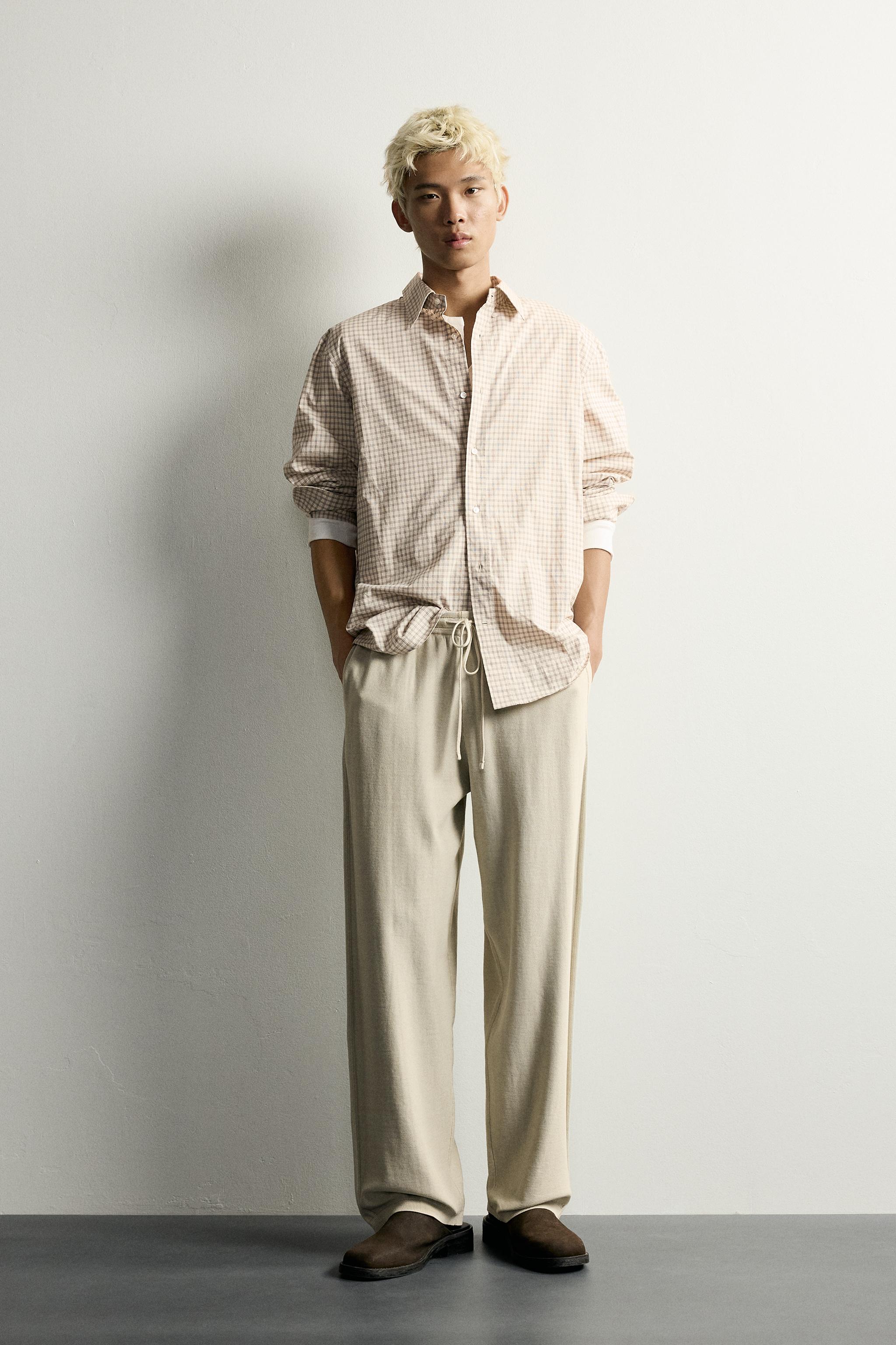 PANTALON COUPE DÉCONTRACTÉE EN MAILLE DE COTON
