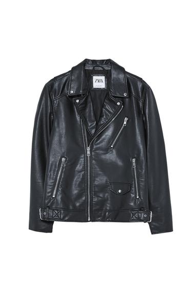 FAUX LEATHER BIKER JACKET